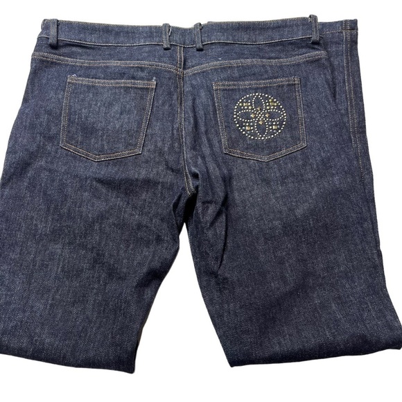 St John Women's Jeans Dark Wash Straight Leg Size 12 Design Pocket EUC - Picture 3 of 7